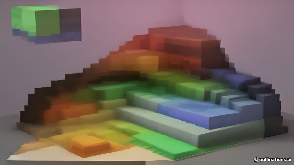Minecraft wool stairs and slabs in colorful rainbow colors
